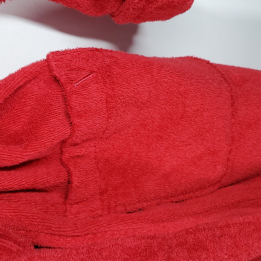 Vintage Y2K Victoria's Secret Red Cotton Terry Bathrobe Robe M 2004 - Picture 5 of 10
